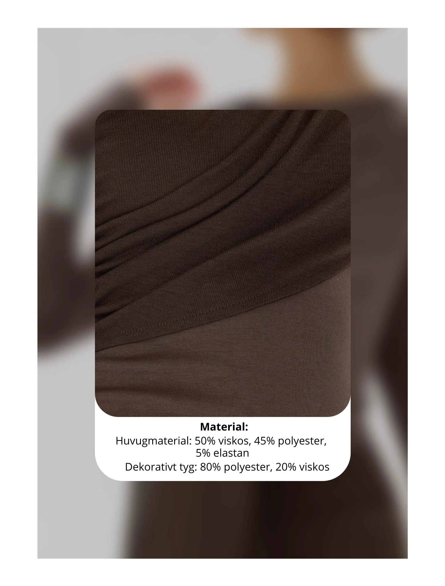 OMLOTT DRAPERAT BRUNT SET KJOL & TOPP