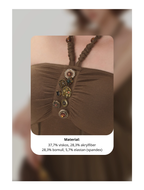 BANDEAU-MAXIKLÄNNING MED HALTERNECKBAND