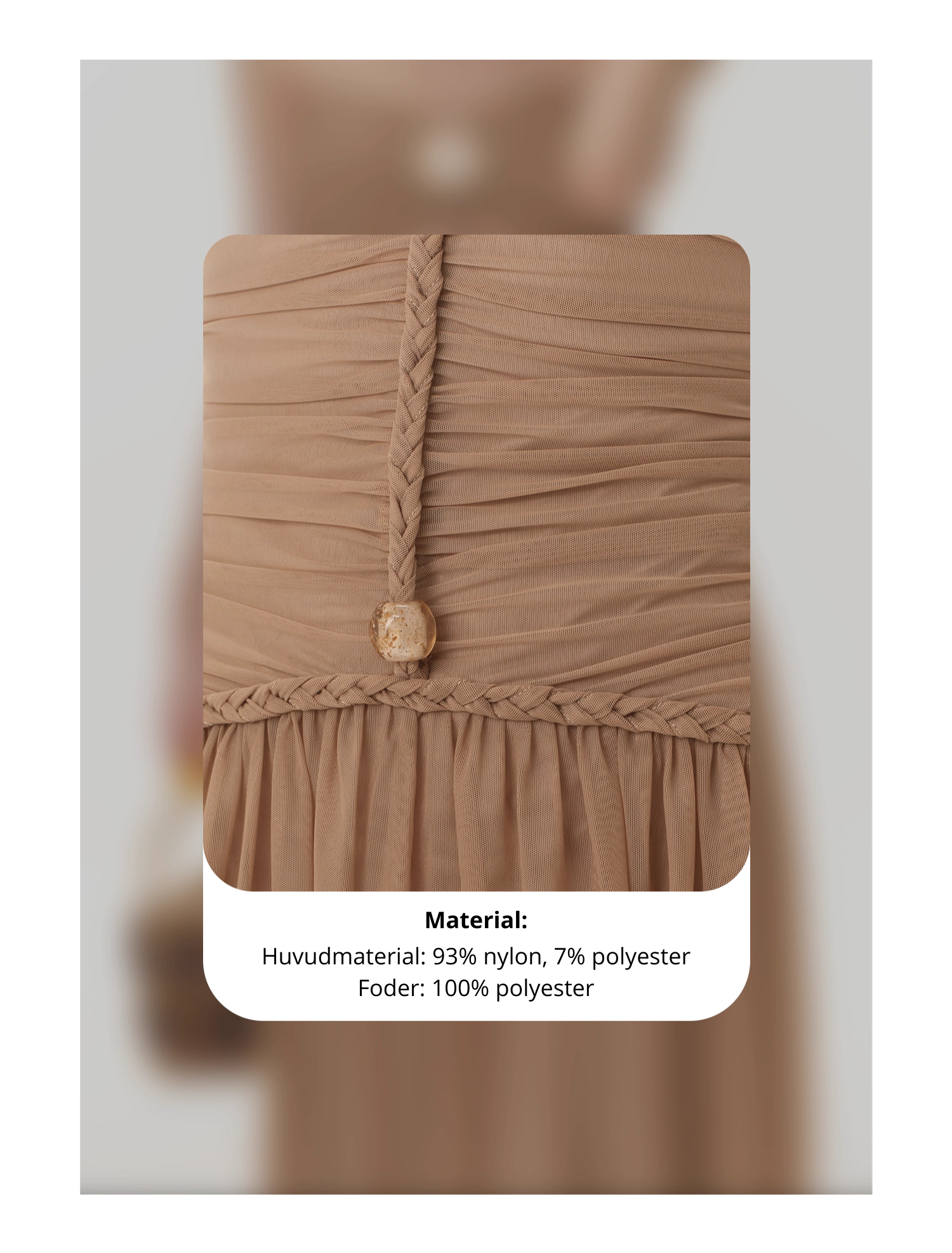 BANDEAU-MAXIKLÄNNING MED FLÄTOR