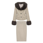 BLAZER & KJOL SET MED PÄLS