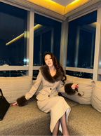 BLAZER & KJOL SET MED PÄLS