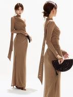 VINTAGE-STIL MAXIKLÄNNING MED FLÄTOR