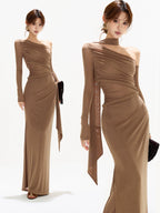 VINTAGE-STIL MAXIKLÄNNING MED FLÄTOR