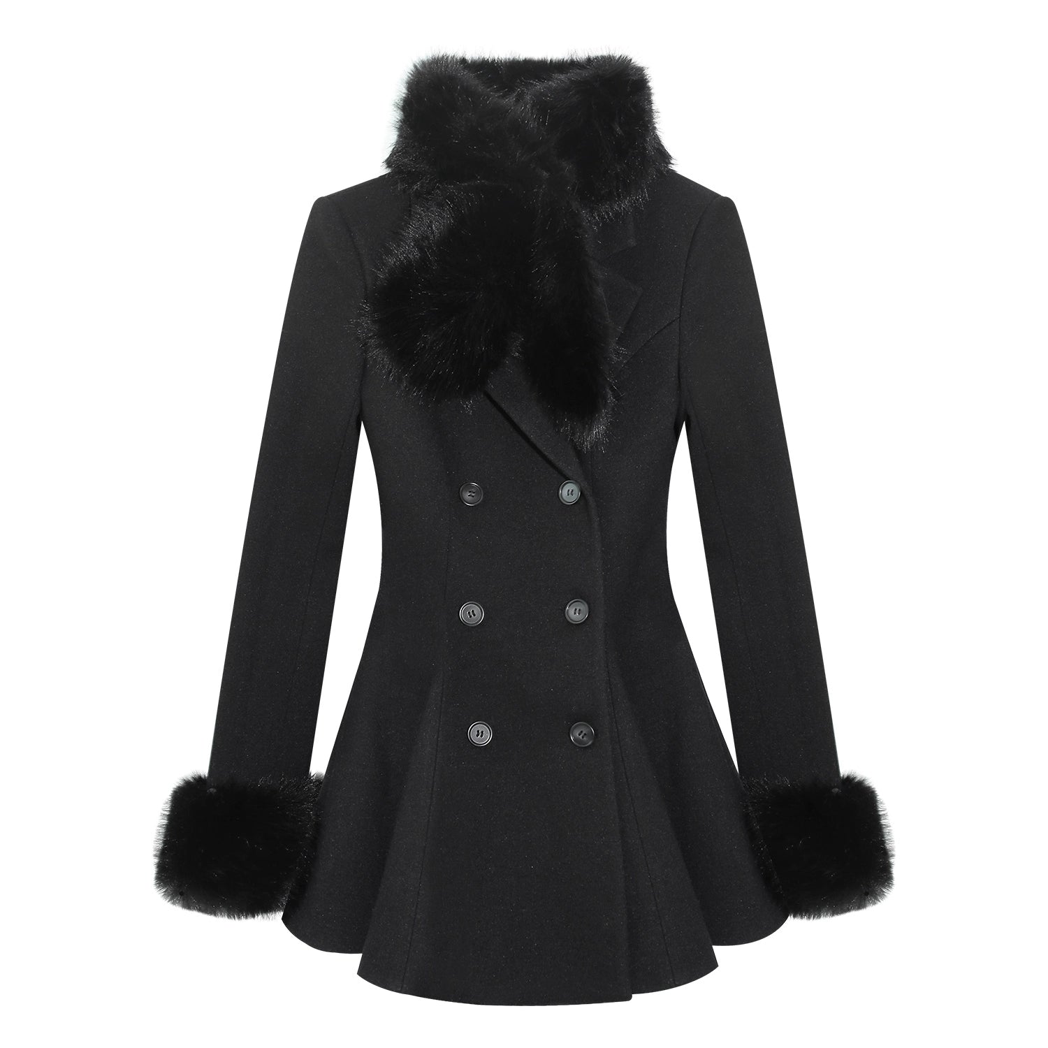 CHIC FLARED KAPPA MED PÄLSKRAGE