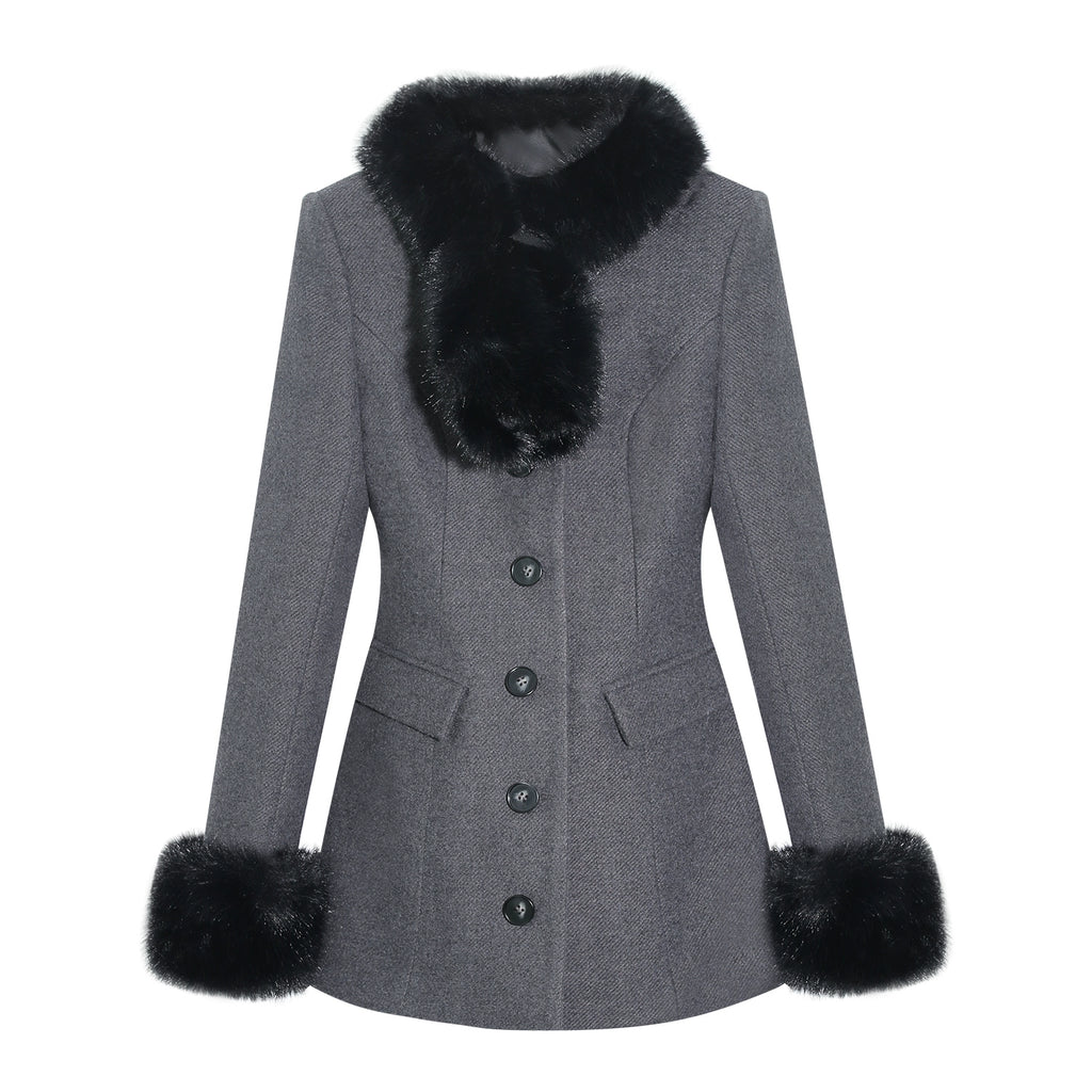 KORT KAPPA MED PÄLS