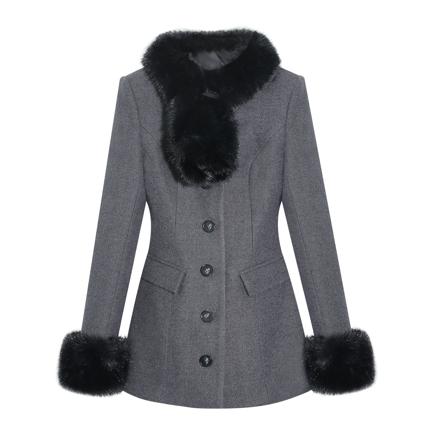 KORT KAPPA MED PÄLS